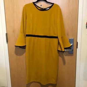 Mustard Bell Sleeve Bodycon